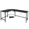 66" Desk Corner Computer L-Shaped Gaming Laptop Table Workstation Office Black 