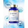5-MTHF Supplement 1mg | 120 Capsules | L-Methylfolate | Non-GMO | by Carlyle