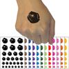Solid Pug Looking Back Temporary Tattoo Water Resistant Fake Body Art Set Collection - Black (One Sheet)