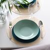Deep Stoneware Plate Set – 23 cm, 4-Pack (Matt Dark Grey)