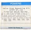 SEALED Powers 591-927 Valve Stem Repacking Kit VF591-ST,-DS Flowrite Valve Ser