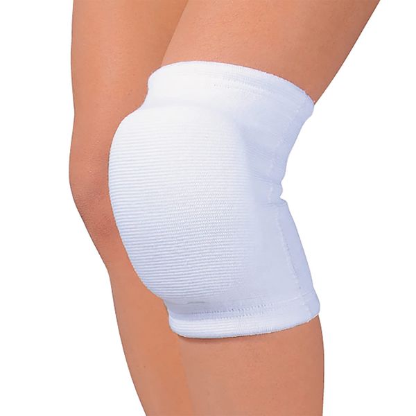 D&M #837 Volleyball Knee Brace, For Knees, 1.0 inches (25 mm), Thick Padding, 3D Fixation, Protection, Breathable, Flexible, Impact Absorption, Elastic, Sweat Absorbent, Quick Drying, Unisex, Adults, Pack of 1, Association Certified, White, Size M