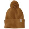 Carhartt Women's Knit Pom Cuffed Beanie, Brown