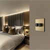 BG Electrical Intelligent Double Wall Dimmer Switch, 2 Way, Screwless Front Plate, Evolve, Satin Brass, 200W, PCDSB82B