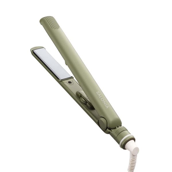 SALONIA Hair Straightener You and Me Olive 24mm Overseas Compatible Professional Specifications MAX230°C