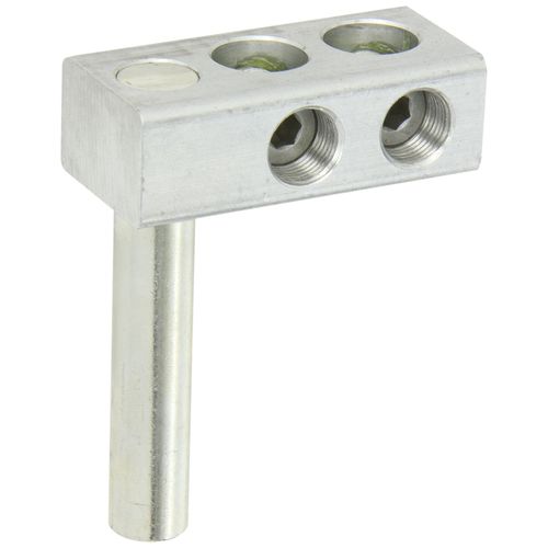 NSI TS500-2 Transformer Stud Connector, 500-4 AWG Wire Range, 3/4" Copper Stud Diameter, 4-1/2" Stud Length, 1.13" Width, 1.63" Height, 3.63" Length