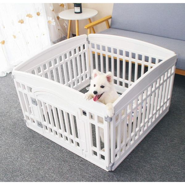 Pet Playpen Gate for Dogs Heavy Plastic (33.5x33.5 Inches) (Brand New Open Box)