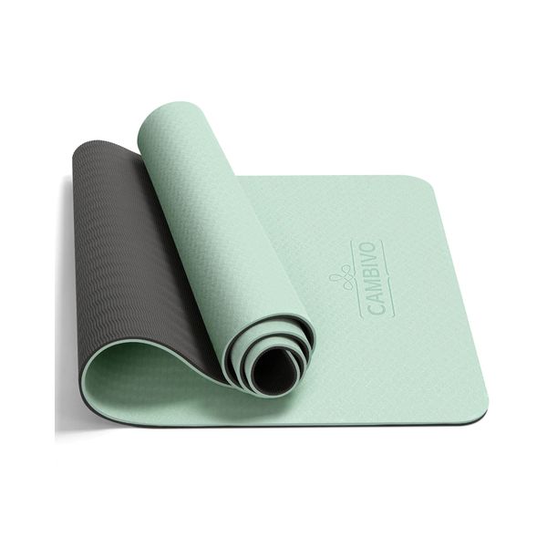 CAMBIVO Yoga Mat for Women Men Kids, 72" x 24" TPE Yoga Mats, 1/3 & 1/4 & 2/5 Inch Extra Thick Yoga Mat Non Slip, Workout Mat with Carrying Strap for Yoga, Pilates,Meditation and Floor Exercises