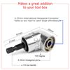 105 Angle 1/4 " Extension Hex Drill Bit Screwdriver Socket Holder Adaptor New