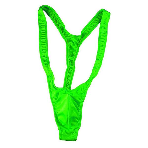 FONOON VemeFufu Mankini for men, Men's thong V Sling Straps costume underwear, funny Stretch g string Underwear Dress Up Party Green