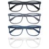 MODFANS Blue Light Blocking Reading Glasses Men Large Oversized Square Readers Wide for Men Big Head Large Face