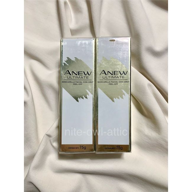 2 Avon Anew Ultimate Gold Peel Off Masks 75g/2.6oz NOS Exp 2/22 Sealed