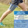 Thigh support sleeve by Kedley | Elastic compression band ideal for pulled hamstring, strained or bruised muscles, quad injuries Medium/Large