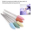 5pcs Nail Drill Bits, Cuticle Drill Bit, Drill Bits for Nails, Nail Bits for Nail Drill Nail Art Manicure Rubber Manicure Pedicure Nail Polishing Burr Accessory for Acrylic Gel Nail (F2)