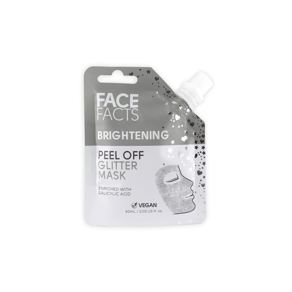 Face Facts Glitter Peel Off Mask, Brightening Silver