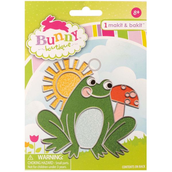 DIY Makit & Bakit Woodland Frog Stained Glass Suncatcher Kit Kids Craft