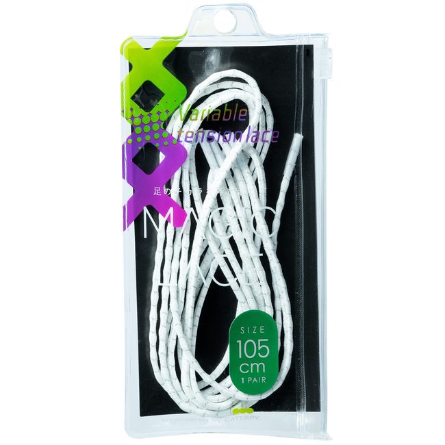 Caterpy MAGIC LACE Magic Lace, Next Generation Shoelaces, Brings Out The Power of Your Feet, 2 Sizes x 10 Colors, reflective silk white