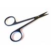 Iris Scissors Full Black 4.5" Straight German Stainless Steel CE