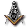 CafePress Masonic Square And Compass Rectangle Bumper Sticker Car Decal