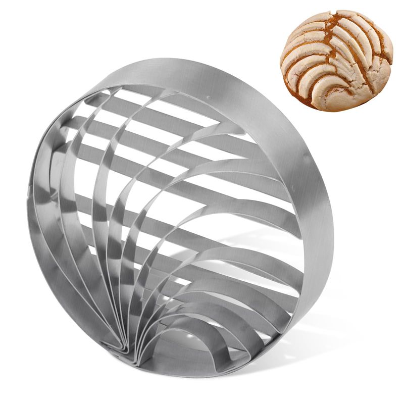 QEEYON 2 in 1 Concha Cutter Mexican Bread Mold Food Grade Stainless ...