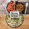 Party Essentials Plastic Party Buffet Serving Utensils Kit, Spoons/Forks/Tong, 20-Piece, White