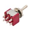 Musiclily 3 Way Mini Toggle Switch ON-OFF-ON, Red