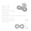Tuscany Silver Women's Sterling Silver Cubic Zirconia Infinity Stud Earrings