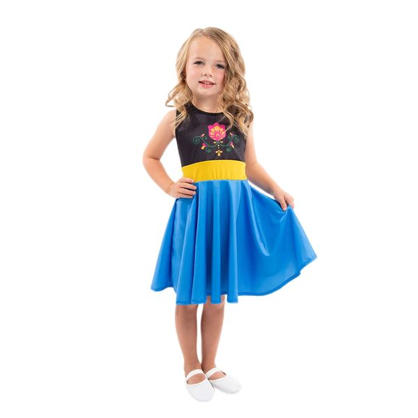 Little Adventures Alpine Princess Twirl Dress (12) - Machine Washable Child Pretend Play and Party Dress with No Glitter Blue