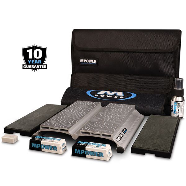 Double Diamond Sharpening Stone Set 300-1200# Complete Sharpener Kit MPOWER SB2