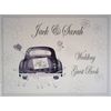 WHITE COTTON CARDS Personalised Guest Book Wedding Car