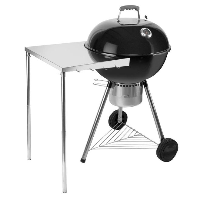 Weber Charcoal Grill Side Table for 18 Kettle - Tools and