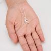 Philip Jones Pave Initial Necklace Letter E Created with Zircondia® Crystals