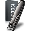 Nail Clippers, Ultra Sharp Sharp, High Quality (Light Force Cuts Sparkling), Nail Clippers, Gift TOGI Black