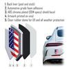 Czech Republic Flag Car Chrome Emblem 3D Decal Bumper Sticker Shield Shape