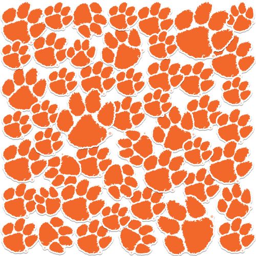 Clemson University Primary Logo 50ct Vinyl Large Deluxe Stickers Variety Pack - Laptop, Water Bottle, Scrapbooking, Tablet, Skateboard, Indoor/Outdoor