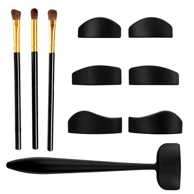 6 in 1 Crease Line Kit, Silikon Lidschatten Stempel Crease, Lidschatten Schablone Augen, Lidschatten Stempel Quick Eye Makeup Tool für Anfänger