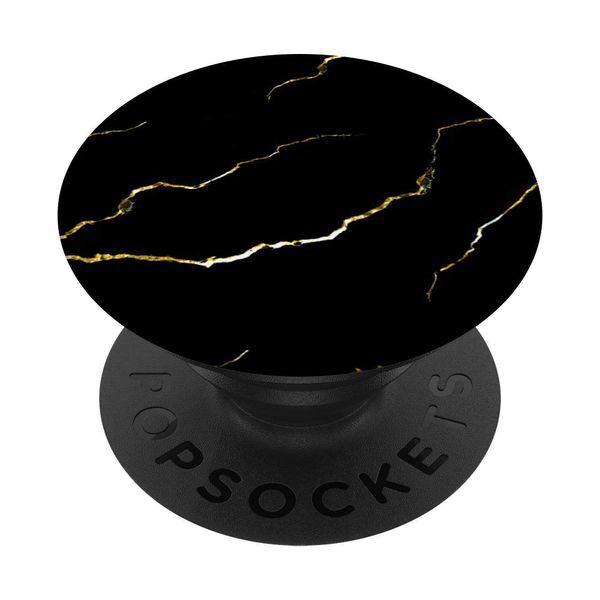 Black Marble-Look -Gold & Black - Simple Elegant Calm Modern PopSockets Swappable PopGrip