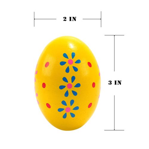 Easter Wooden Egg Shakers Maracas for Party Favors, Classroom Prize Supplies and Percussion Musical Instrument(9 PCS)