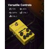 FLAMMA FS05 Multi Modulation Pedal Stereo Effects 7 Retractable Slots 11 Modulation Effects Buffer Bypass Stereo Digital Modulaiton Effects Pedal