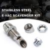 Universal SS Exhaust Vacuum Scavenger Crankcase Vent CCV Kit Catch Can Vent