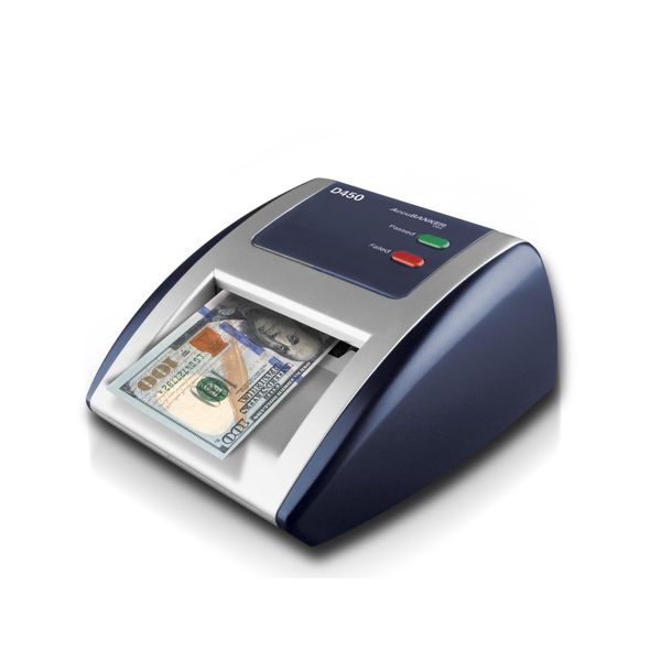 AccuBANKER D450 Counterfeit Money Checker Machine, Magnetic, Infrared, Watermark and Micro-Printing Detection in Less Than 1 Second with Audible and Visual Alert for Suspicious Bill