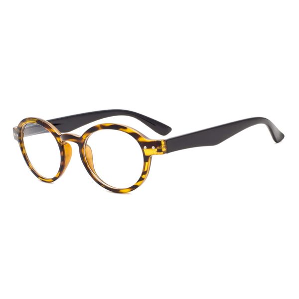 Eyekepper Spring Hinges Round Retro Reader Reading Glasses Amber 0