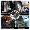 Roll Up Tool Bag, 16A Canvas Roll Up Pouch with 5 Zipper Pockets, Multi-Purpose Tool Pouch Roll(Green)