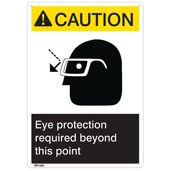 Safety Signs RP145A Caution Eye Protection Sign