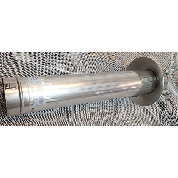 NORITZ stove/ Vent pipe.   stainless steel.  4in Diameter 24in Length Pipe 1