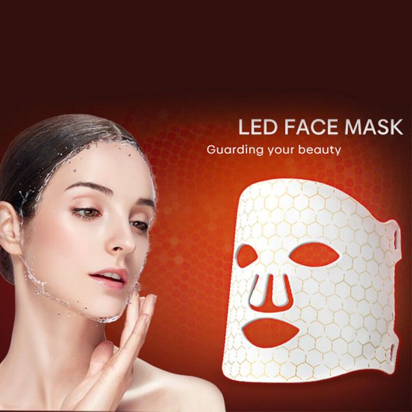 Mask Electric Facial Mask 7 Color Photon Therapy With Neck Skin Rejuvenation USA