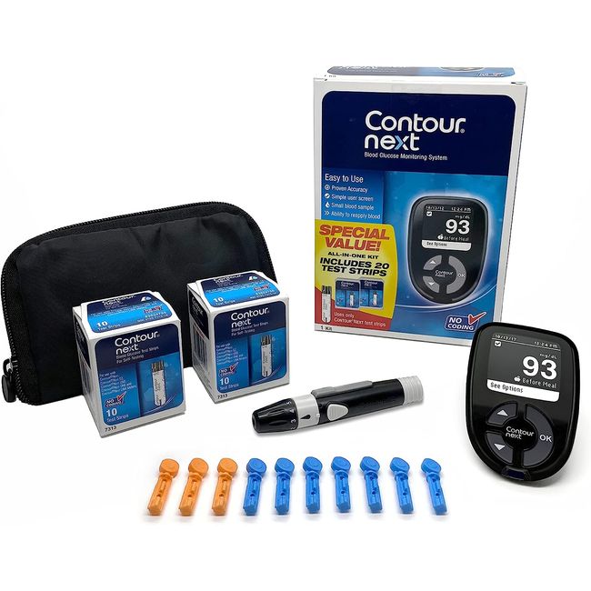 Sistema de Monitoreo de Glucosa en Sangre Kit Integral para Diabetes con Monitor