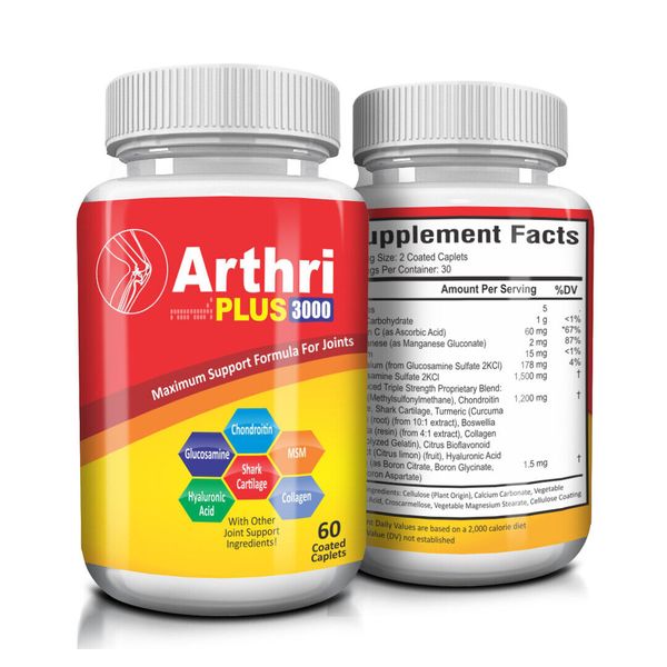 ARTHRI PLUS For Pain In The Back Joints Bones  Back Tendons Heavy  2 BOTTLES