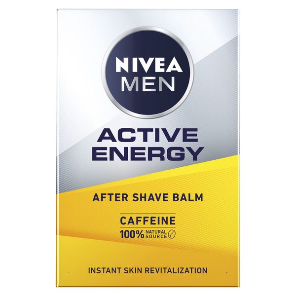 NIVEA MEN Active Energy Energetisierende Rasierlotion für Männer mit Koffein 100ml