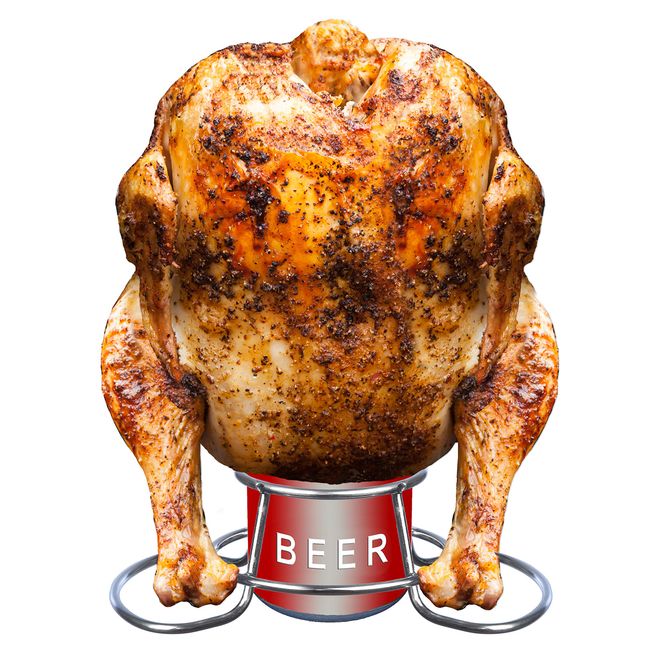 PBKay Beer Can Chicken Holder - Stainless Steel Beer Chicken Roaster for Grill Oven or Smoker